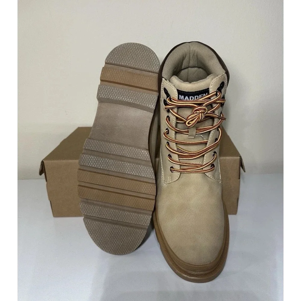 Steve Madden Gabber Boots Tan Nubuck Ortholite Men Size 12